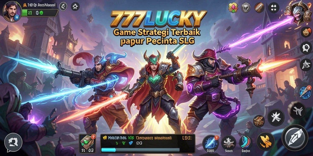Tangkapan layar gameplay yang menunjukkan strategi dan pertarungan dalam SLG.