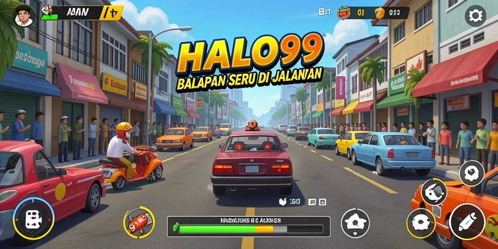 Gameplay seru HALO99 dengan balapan yang mendebarkan.