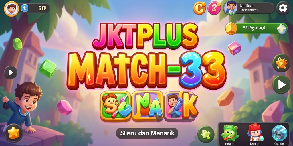 Tangkapan layar menunjukkan gameplay seru dan penuh warna dari JKTPLUS.