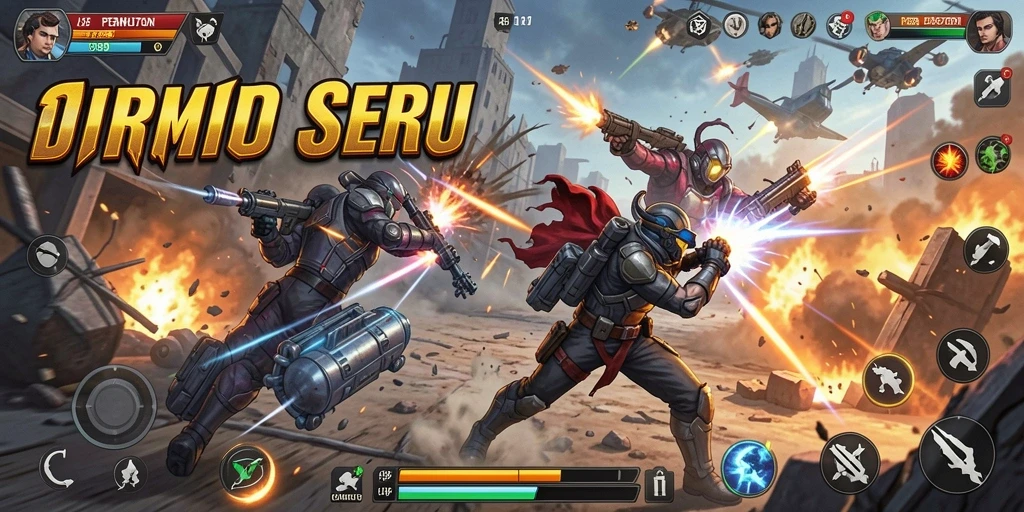 Screenshot gameplay JP6789 menampilkan aksi pertempuran yang mendebarkan.