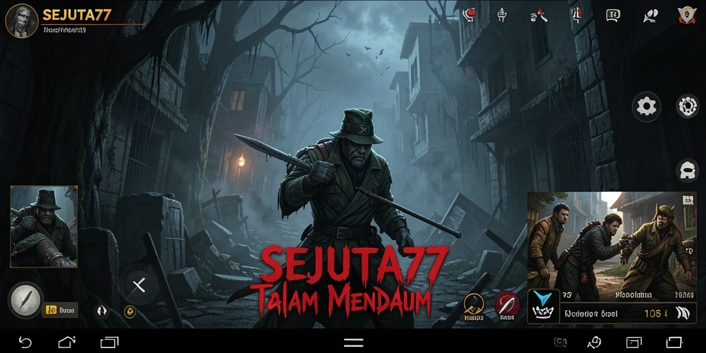 Screenshot gameplay SEJUTA77, menampilkan kegelapan dan ketegangan.
