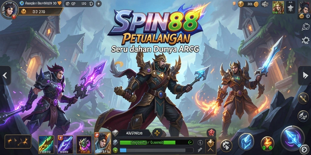 Tangkapan layar utama SPIN88 menampilkan aksi pertempuran yang mendebarkan dalam ARPG.
