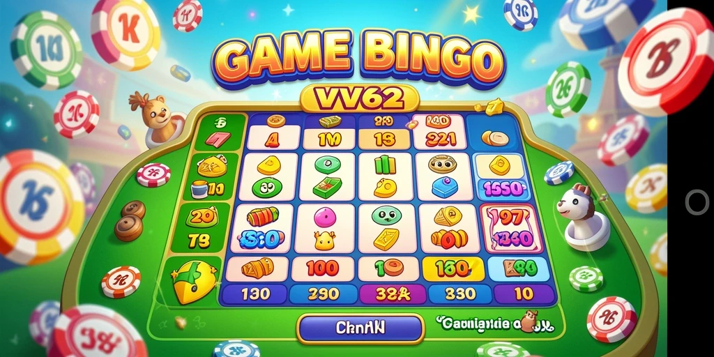 Tampilan gameplay seru dalam aplikasi Bingo VV62.